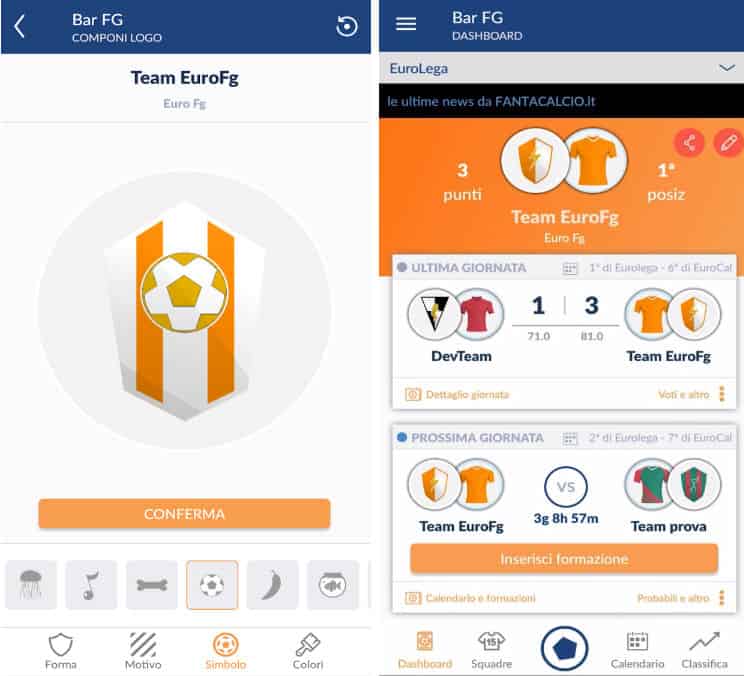 app per il Fantacalcio denominata Euroleghe Fantacalcio