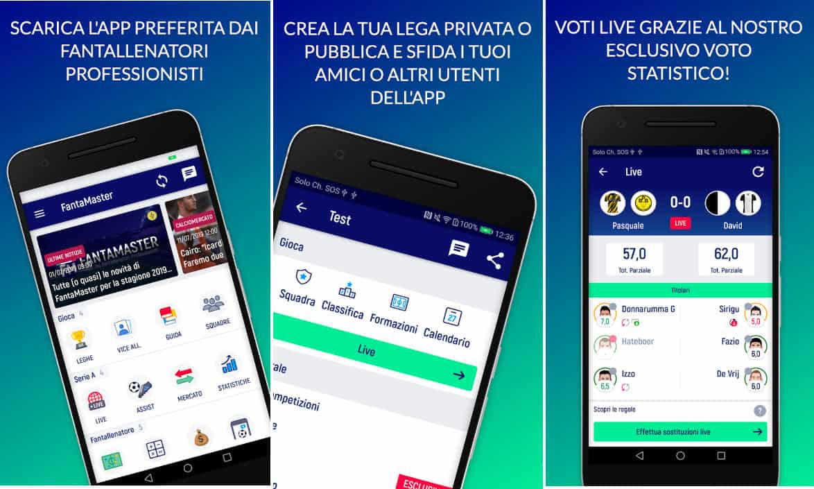 app per il Fantacalcio denominata FantaMaster