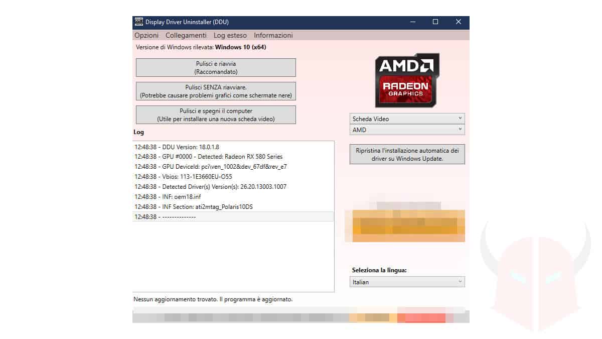 come aggiornare driver scheda video AMD pulizia DDU