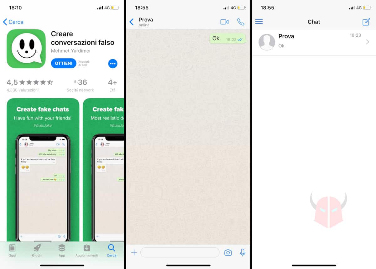 come creare false chat WhatsApp iPhone WhatsJoke