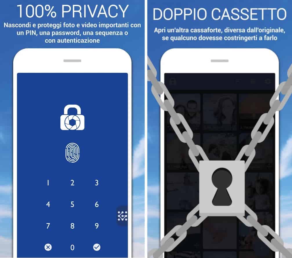 come mettere la password su Android vaul app LockMyPix