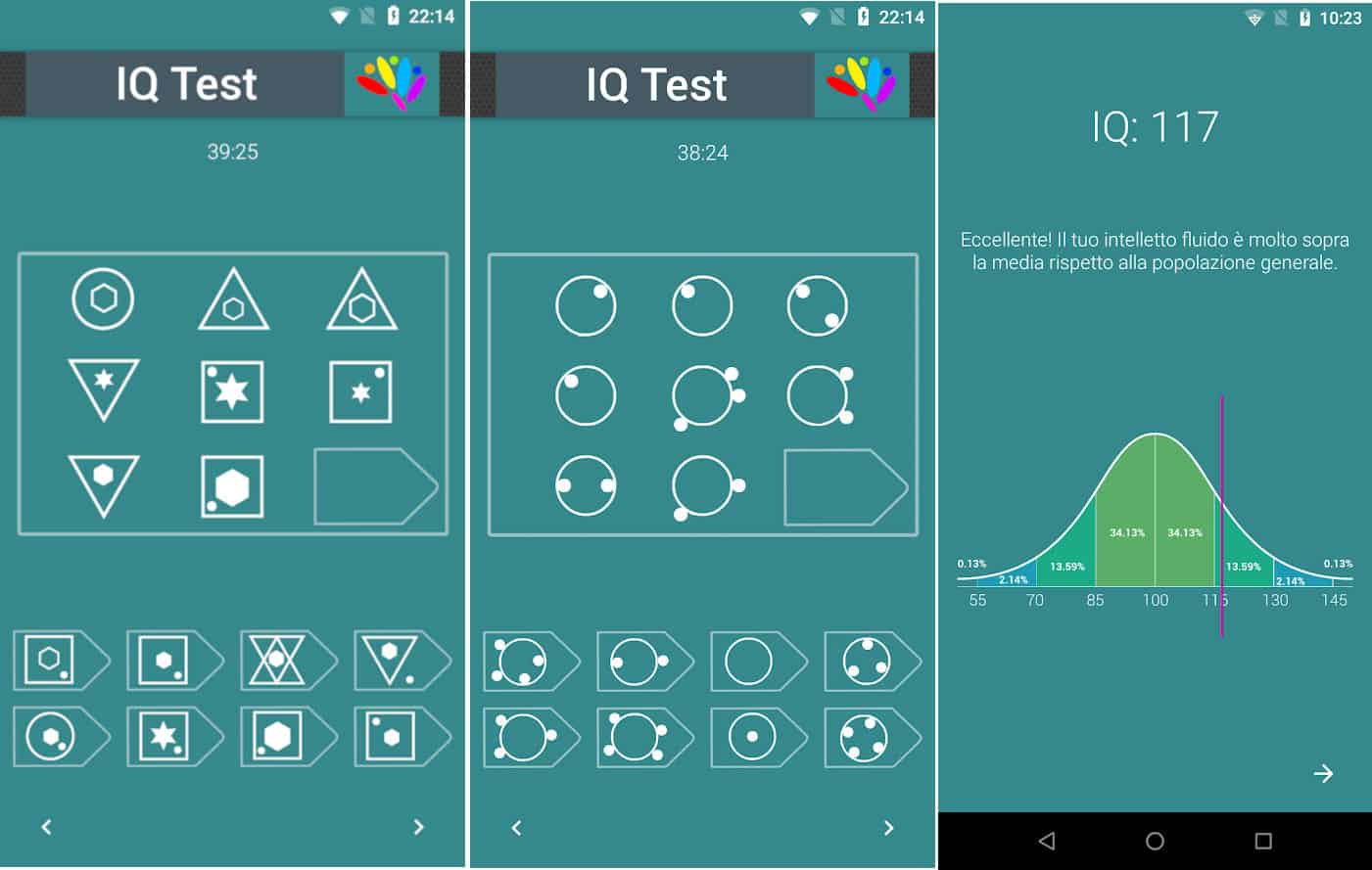 come misurare il quoziente intellettivo app Android