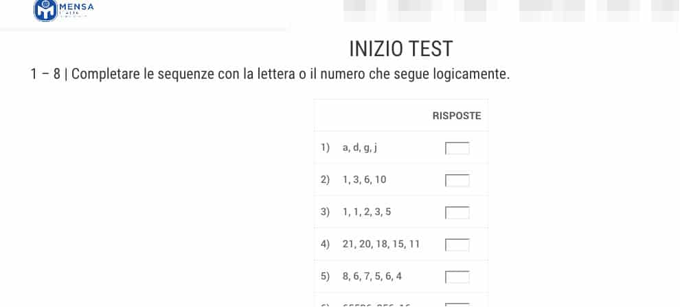 come misurare il quoziente intellettivo sito associazione Mensa Italia