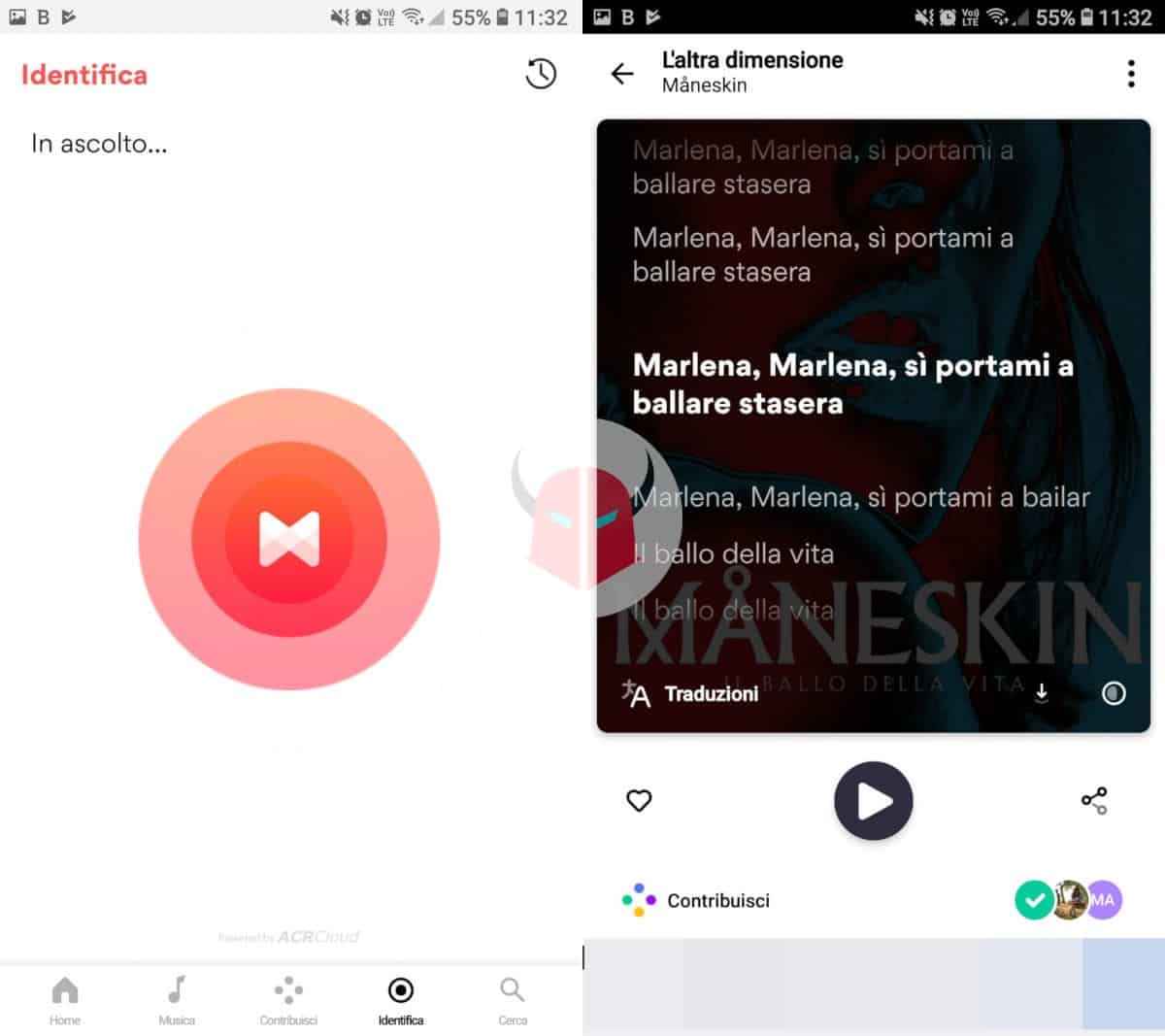 come riconoscere il titolo canzone Musixmatch