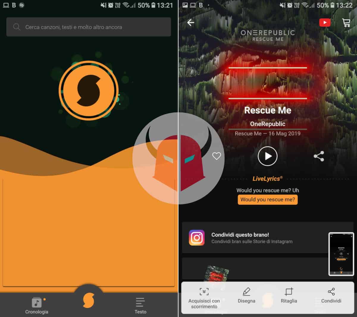 come riconoscere il titolo canzone SoundHound