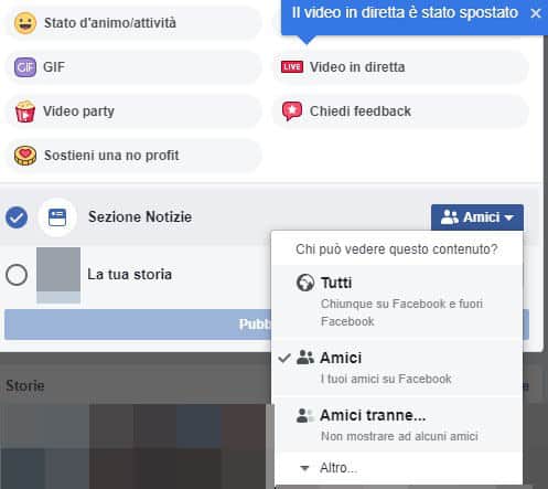 come nascondere il profilo Facebook privacy post PC