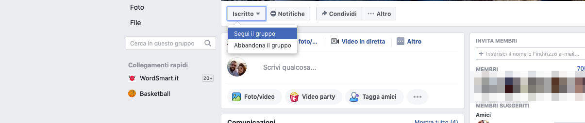 come non vedere i post di una persona su Facebook ripristinare visualizzazione