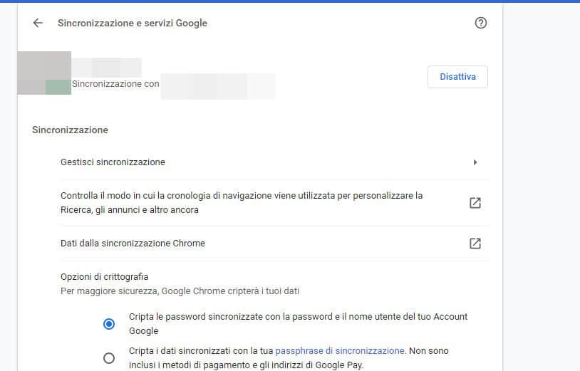 come recuperare le password da Chrome sincronizzazione