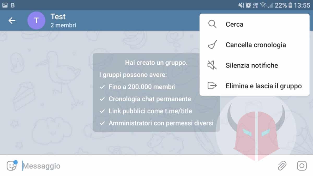 come bloccare una chat di gruppo Telegram