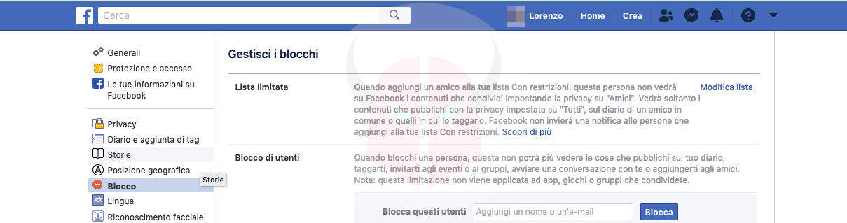 come bloccare una persona su Facebook che ti ha bloccato