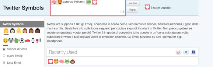 come cambiare nome su Twitter nome visualizzato emoticon