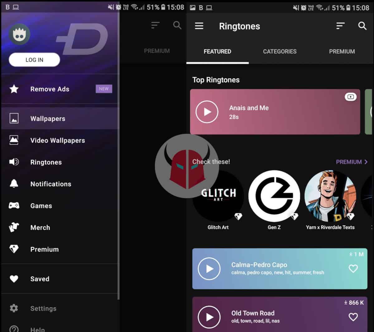 come cambiare suoneria notifiche Facebook Android app Zedge