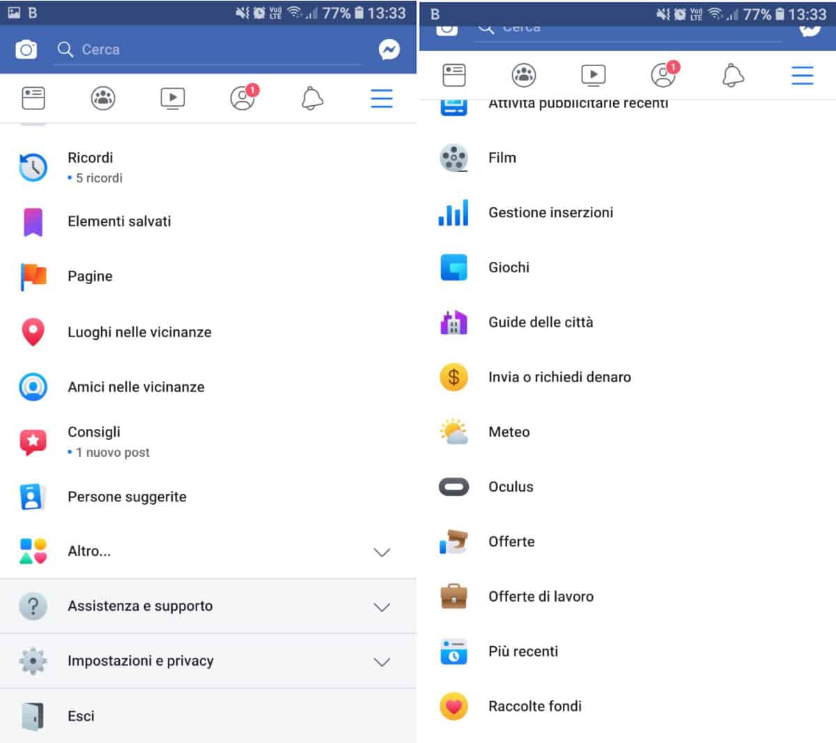 come vedere le notizie recenti su Facebook app iOS e Android