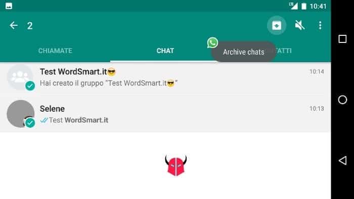 come archiviare conversazioni WhatsApp con Android