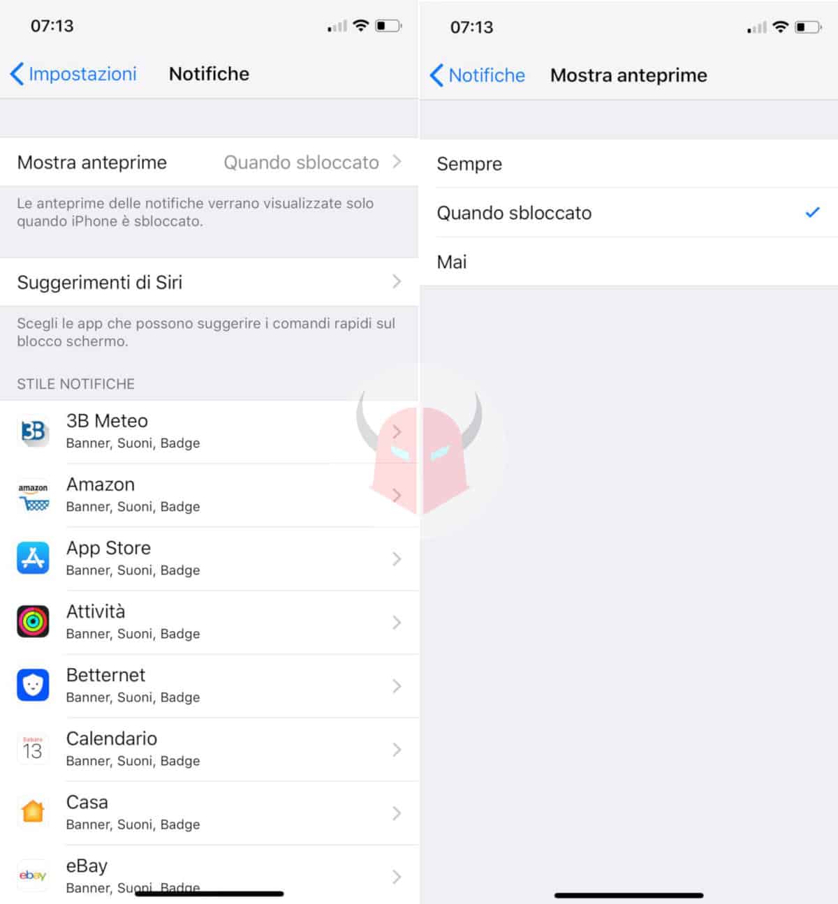 come disattivare le notifiche di iPhone blocco schermo