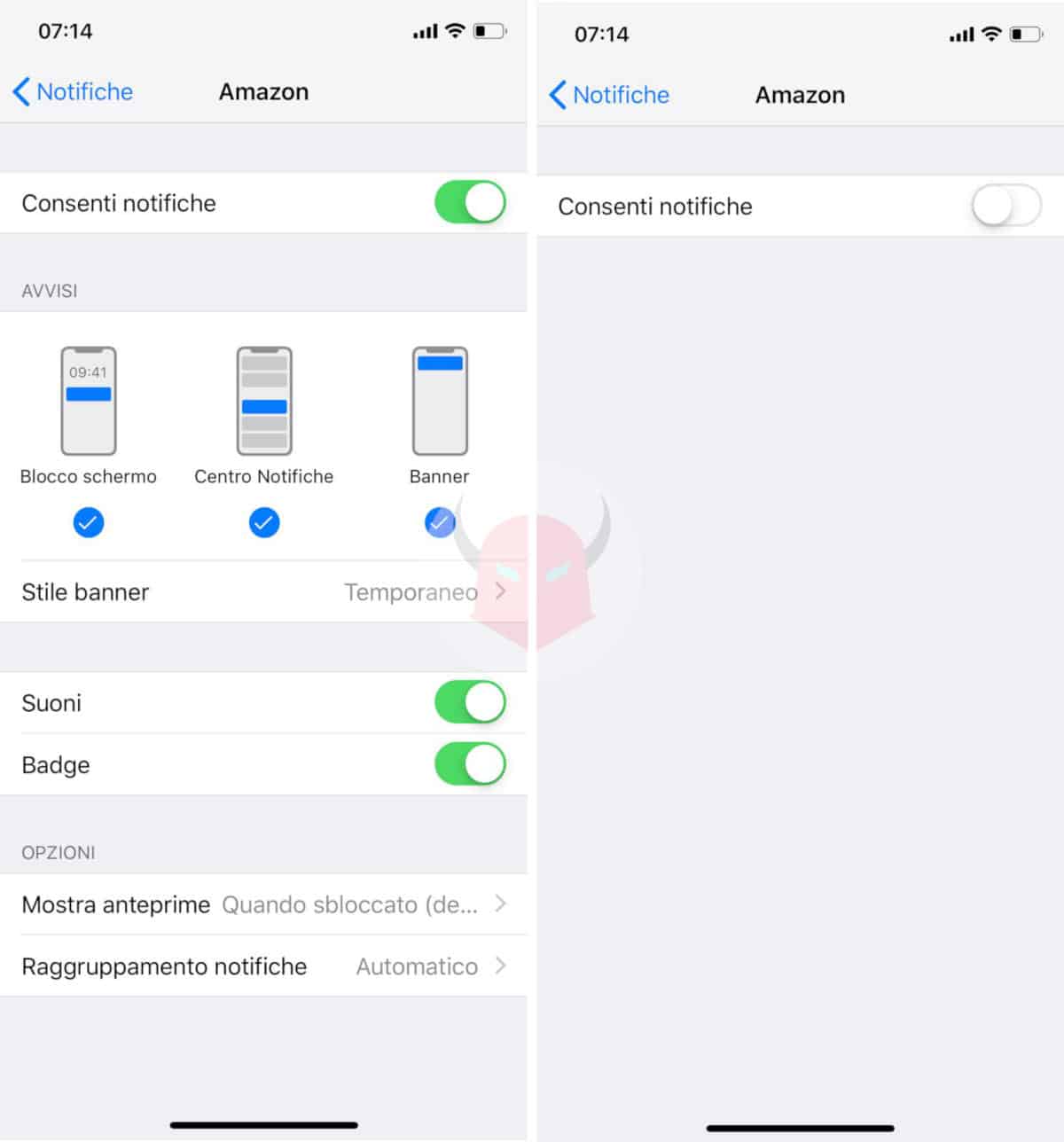 come disattivare le notifiche di iPhone di una applicazione