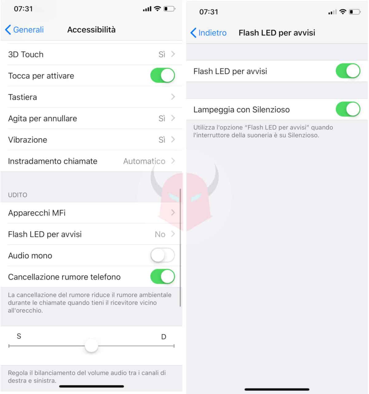 come mettere il LED di notifica su iPhone chiamate e messaggi