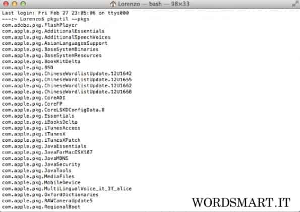 Come disinstallare pkg su macOS