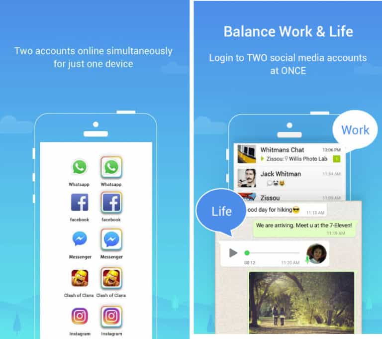 Phone space что это за приложение. Приложения для клонирования фейсбука. Dual app.