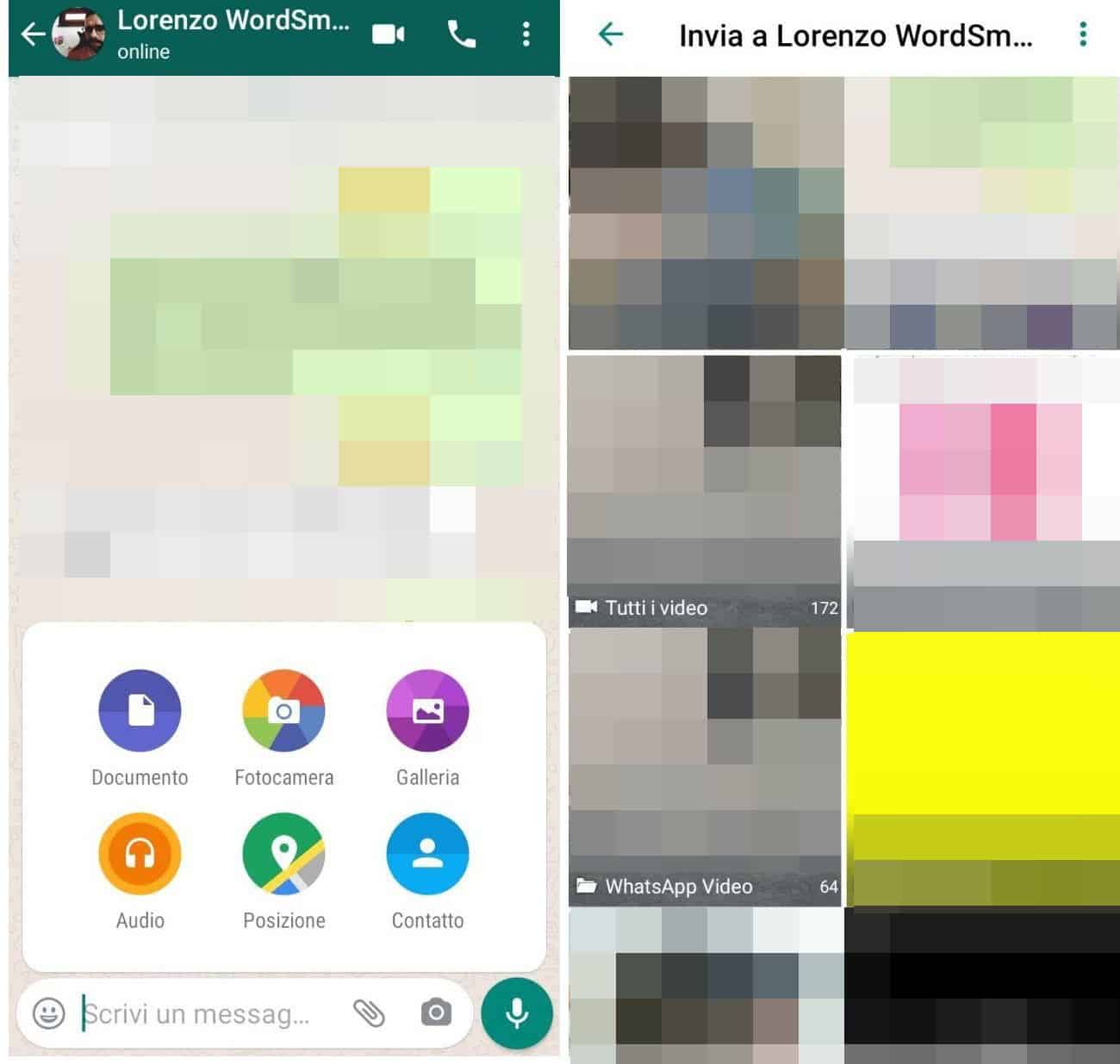 come inviare un video su WhatsApp Android