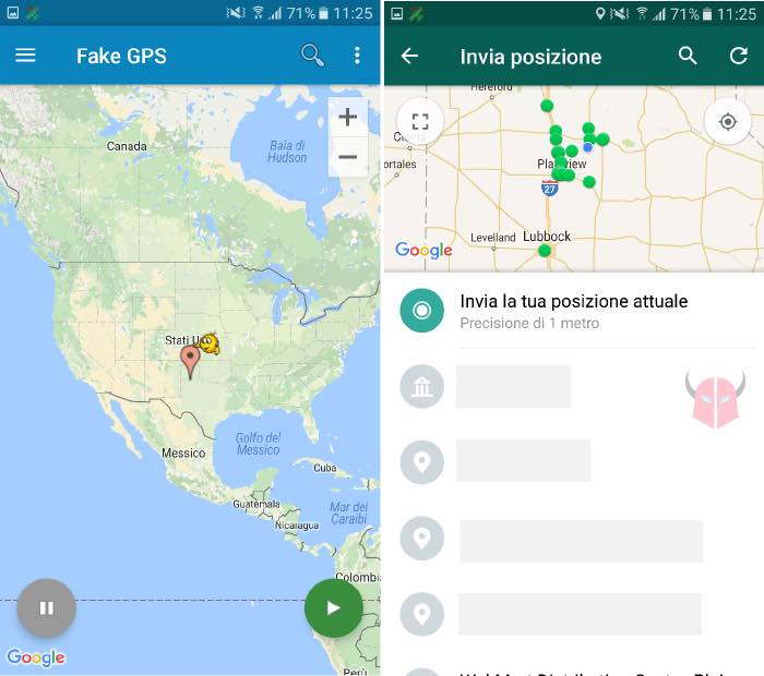 come localizzare posizione contatto WhatsApp posizione falsa