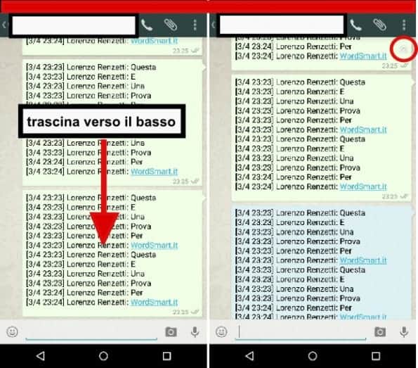 intera conversazione whatsapp