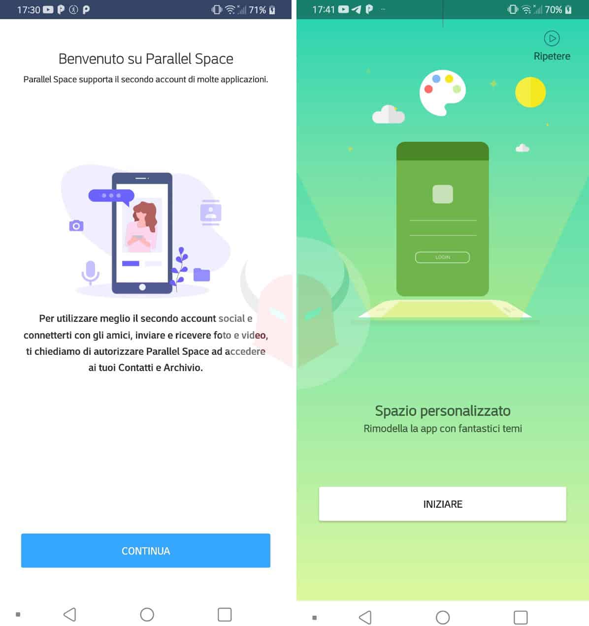 come clonare WhatsApp installazione Parallel Space