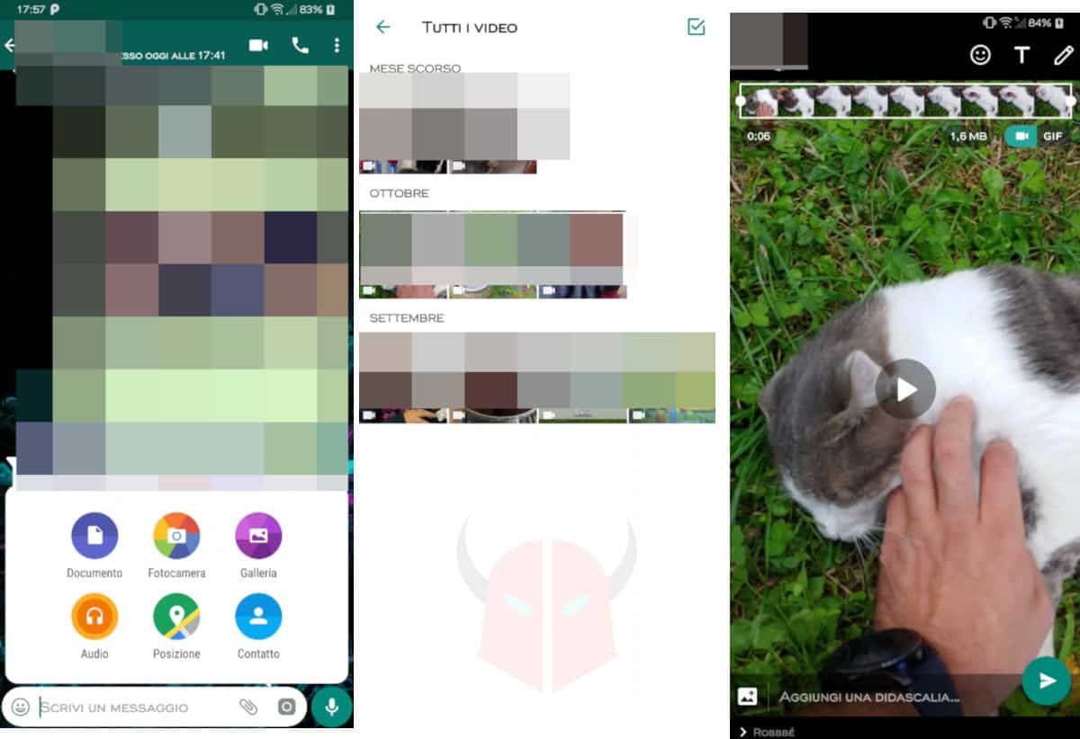 come condividere video da Facebook a WhatsApp upload dalla galleria