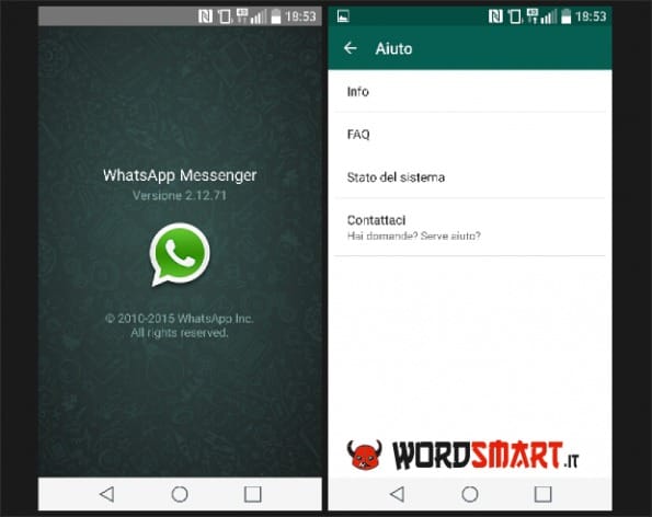 Come vedere la versione di WhatsApp applicazione