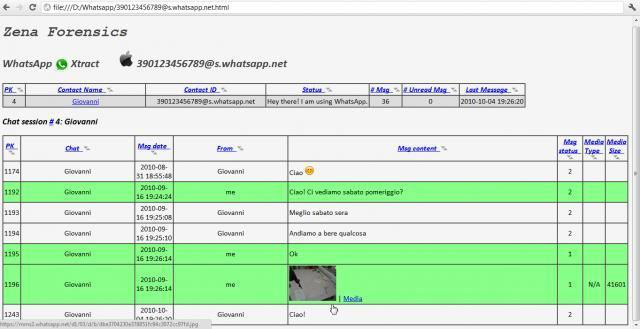 come aprire un database WhatsApp programma WhatsApp Xtract