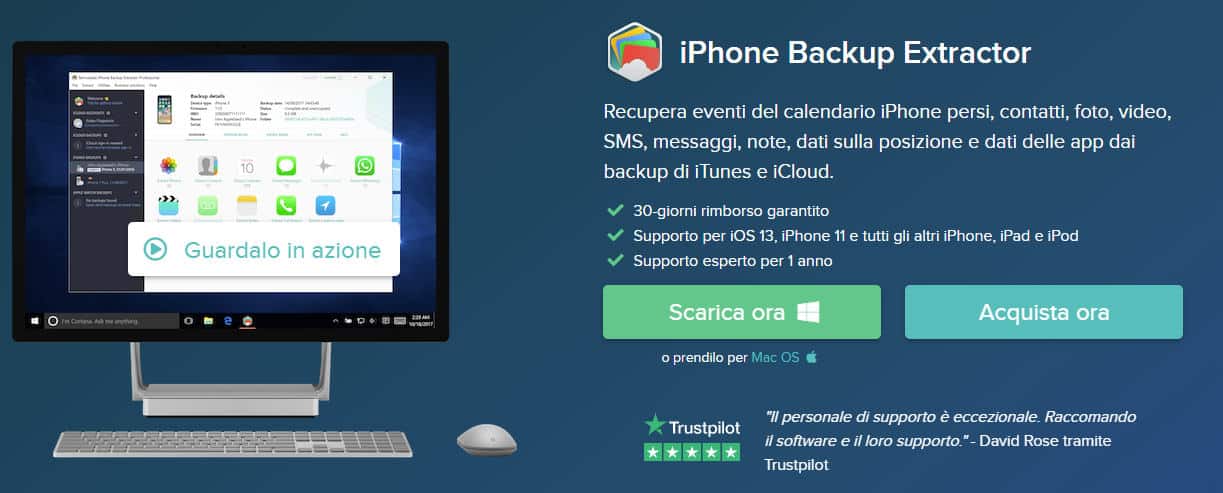 come aprire un database WhatsApp programma iPhone Backup Extractor