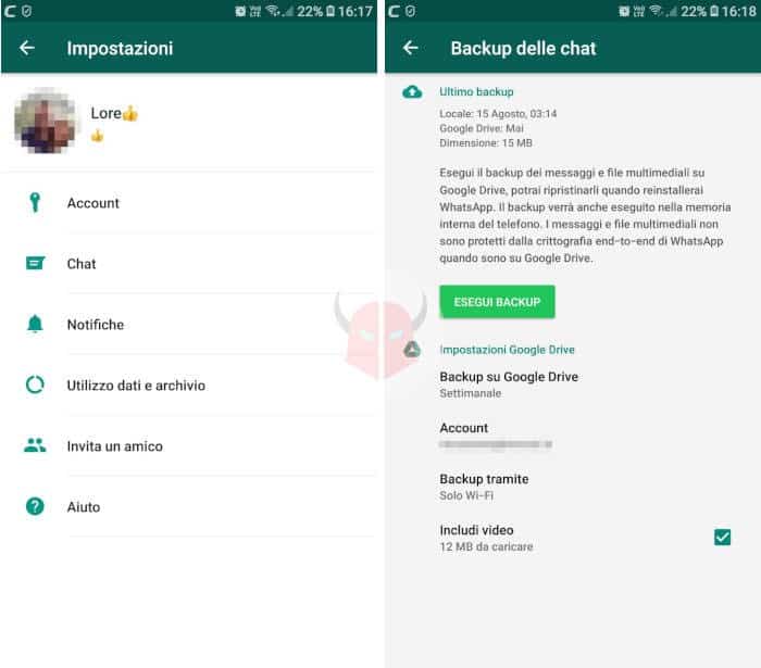 come archiviare tutte le chat WhatsApp backup