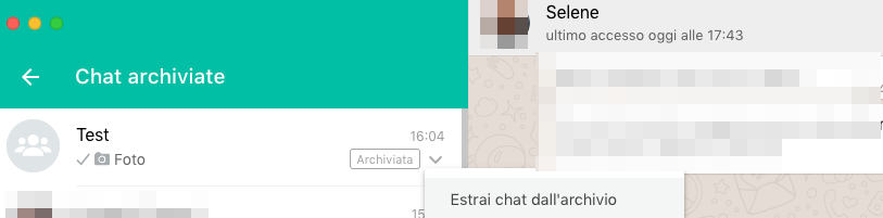 come estrarre tutte le chat archiviate WhatsApp recupero