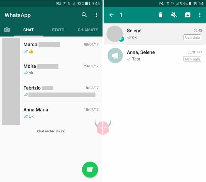 come estrarre tutte le chat archiviate WhatsApp visualizzazione