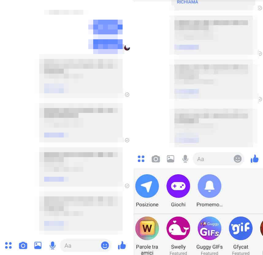come vedere la posizione su Facebook condivisione in chat Messenger