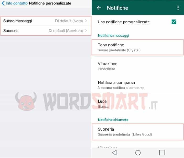 Come mettere suoneria diversa contatto WhatsApp