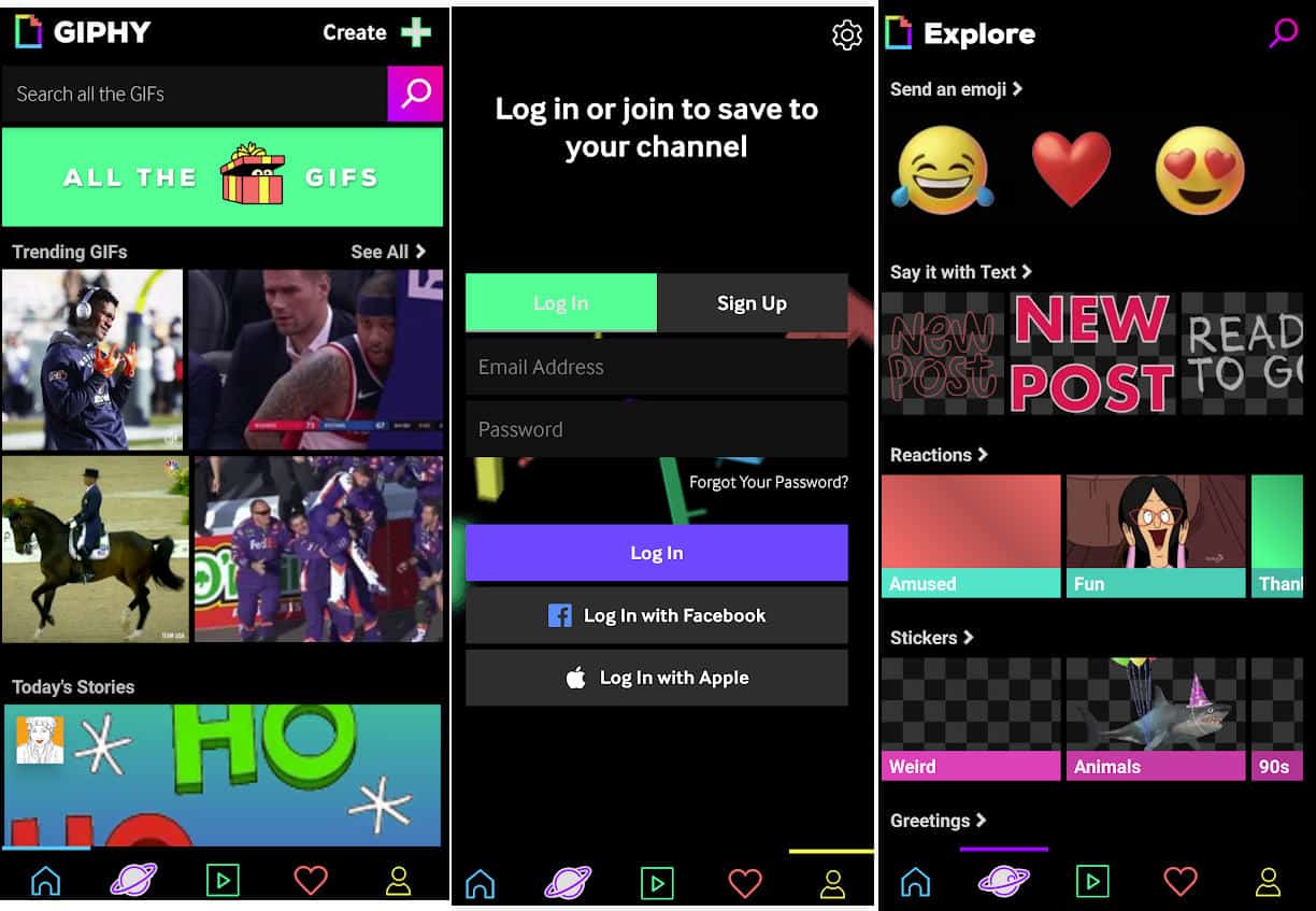 GIF di Natale per WhatsApp app Giphy