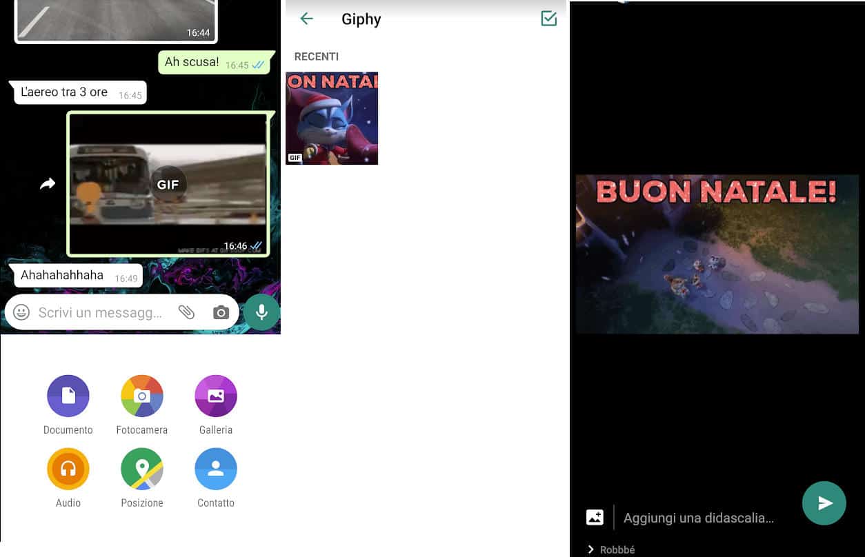 GIF di Natale per WhatsApp condivisione