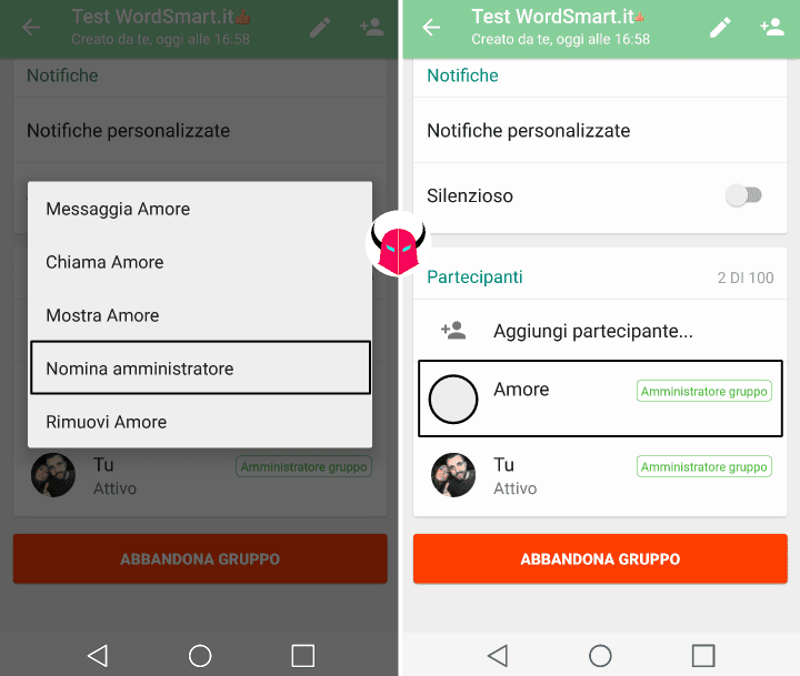 nominare più amministratori gruppo WhatsApp Android