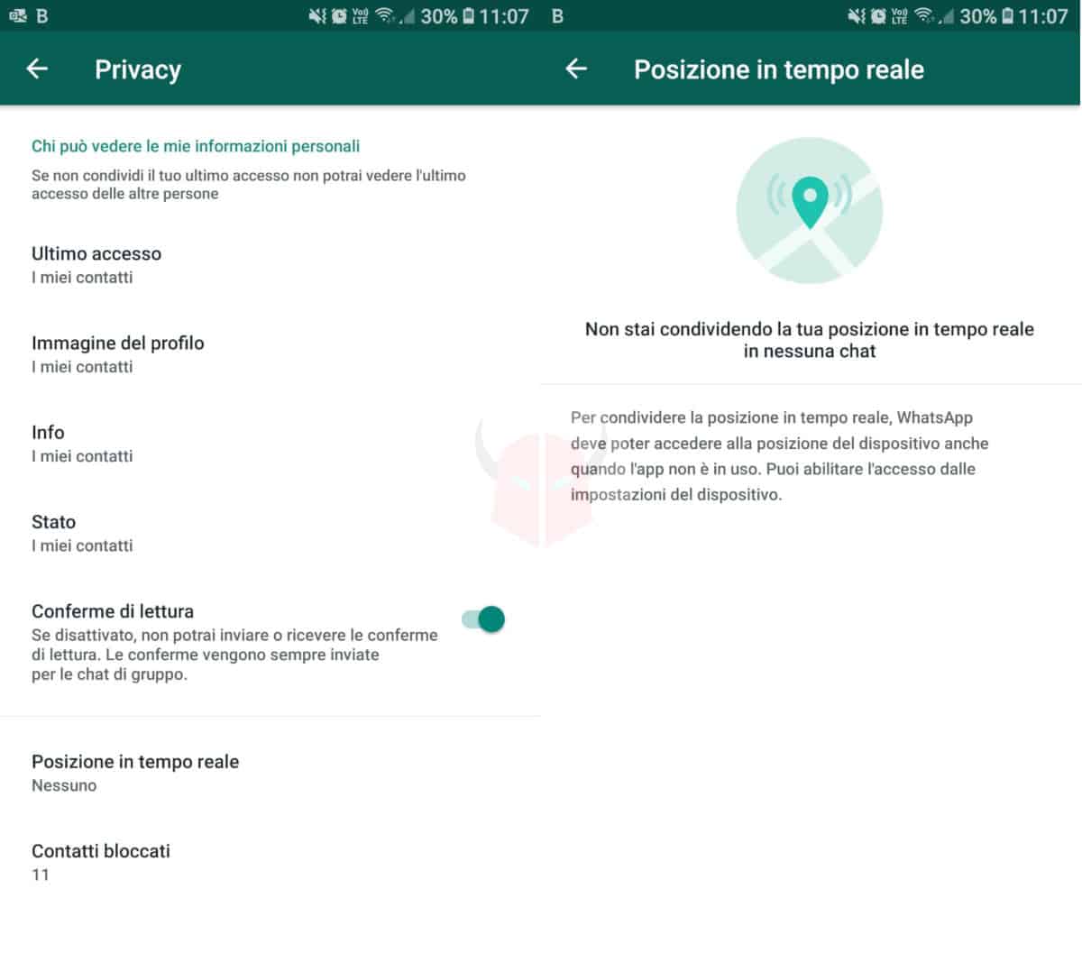 come chattare in anonimo su WhatsApp impostazioni di privacy