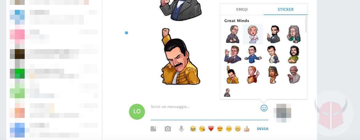 come fare gli sticker su Telegram Web