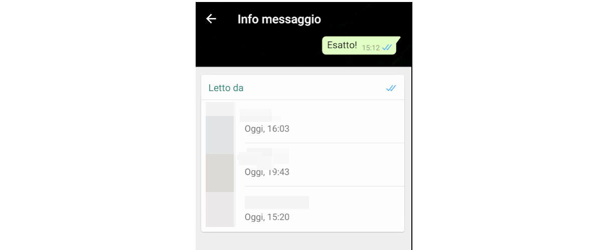 come vedere ultimo accesso WhatsApp lettura nei gruppi