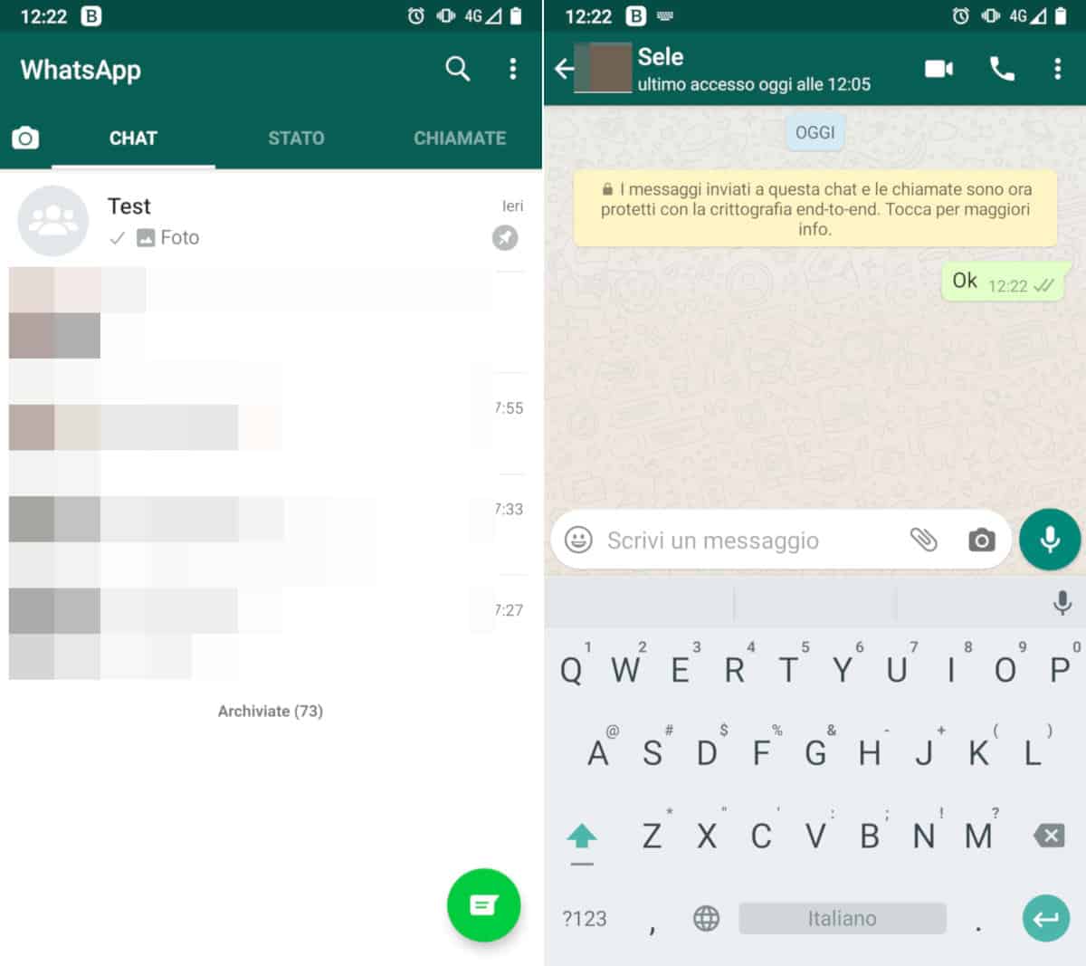 come vedere ultimo accesso WhatsApp orario visibile