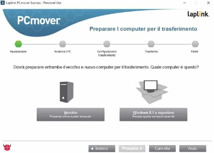 passare da XP a Windows 10 PCmover Express