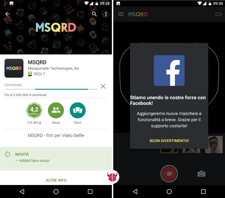 scaricare MSQRD per Android download Google play store