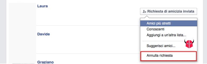 scoprire chi ti ignora su Facebook annullare richieste di amicizia