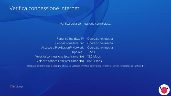 avere NAT 1 su PS4 verifica connessione internet