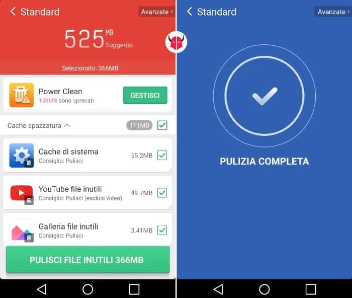 cancellare cache Android di tutte le app con Clean Master