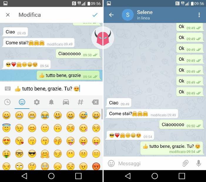 modificare messaggi su Telegram con Android