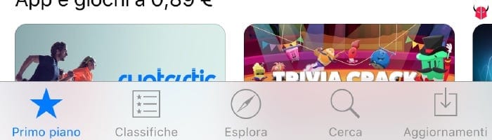 svuotare cache iPhone App Store